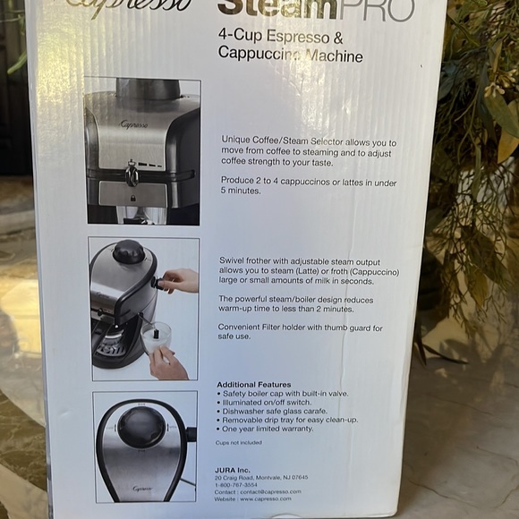 Capresso Steam Pro Espresso Cappuccino Machine - Picture 3 of 4